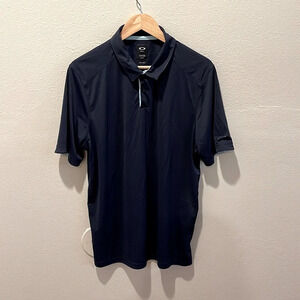 Oakley mens large polo shirts navy blue regular fit